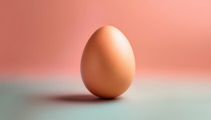 Fototapeta premium A simple and elegant egg on a pastel background.