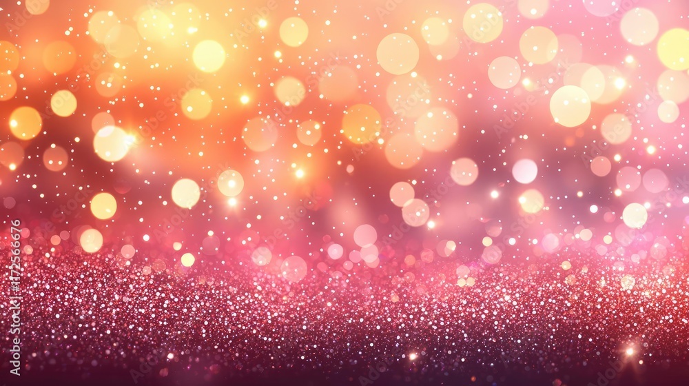 Poster glitter abstract background concept. a magical bokeh background filled with shimmering lights and vi