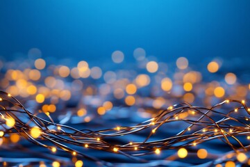 Twinkling lights create a dreamy, festive atmosphere.
