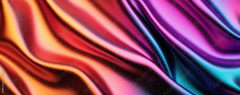 Poster glitter abstract background concept. vibrant flowing fabric showcasing rich colors and dynamic textu
