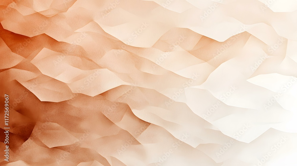 Poster the image shows an abstract background of textured, folded paper or fabric in shades of light and da
