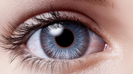 Close-up of a human eye showcasing intricate details and colors.