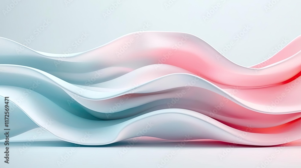 Poster Pastel abstract background idea. Abstract wave pattern in soft colors, ideal for backgrounds and modern design projects.