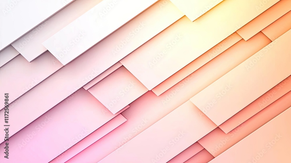 Poster Pastel abstract background idea. Abstract layered paper design in soft colors creates a modern artistic background.