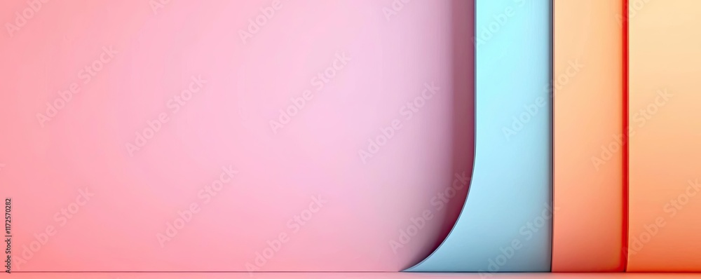 Aufkleber Pastel abstract background idea. Abstract colorful patterns with smooth curves and soft gradients for creative design.