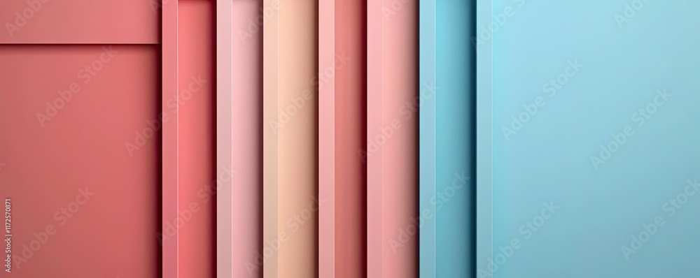 Poster pastel abstract background idea. a vibrant collection of colorful paper sheets in various pastel ton