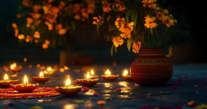 Celebrate the vibrant spirit of Diwali with a mesmerizing depiction of radiant diyas, colorful rangoli patterns, sparkling lights, and joyous festivities that capture the essence of this Festival