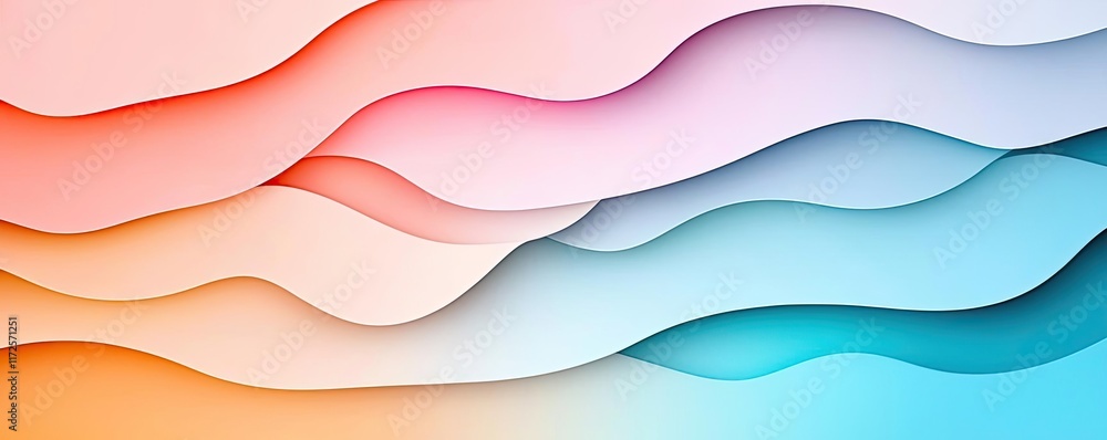 Poster Pastel abstract background idea. Colorful abstract waves creating a dynamic background for design projects.