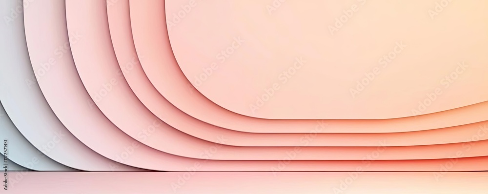 Aufkleber Pastel abstract background idea. Abstract layered background with soft colors creating a modern and minimalist design.