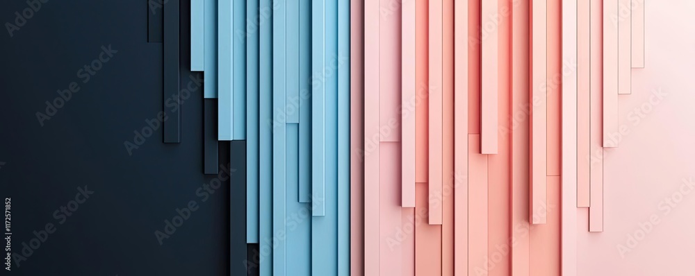 Poster Pastel abstract background idea. Modern abstract layers in soft colors create a minimalist aesthetic.