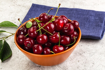 Ripe sweet and juicy cherry