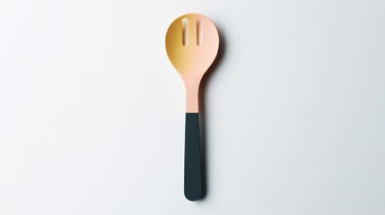 Modern Minimalist Kitchen Tool Featuring a Stylish Two-Toned Wooden Spoon for Cooking, Mixing, and Serving Food in Contemporary Culinary Spaces