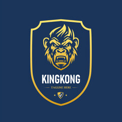 Golden apes sign and symbol logo template