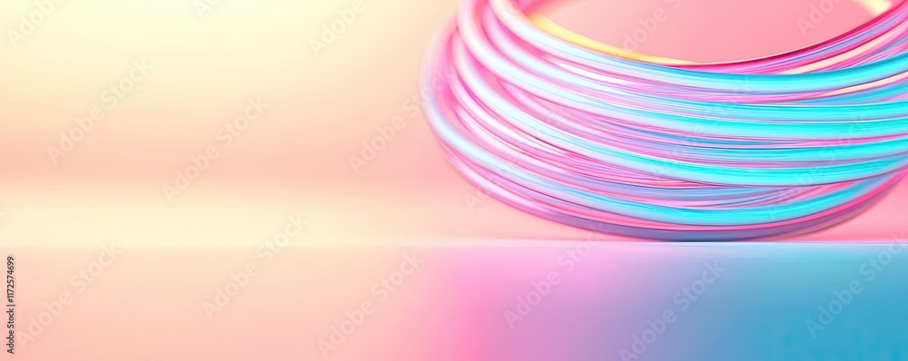Poster neon abstract background idea. abstract colorful swirls creating a vibrant modern aesthetic on a blu