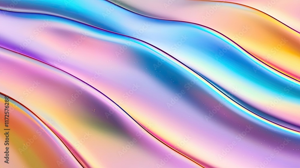 Poster Glitter abstract background concept. A vibrant and flowing abstract background with colorful waves and gradients.