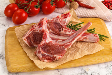 Raw Rack of Lamb for cooking