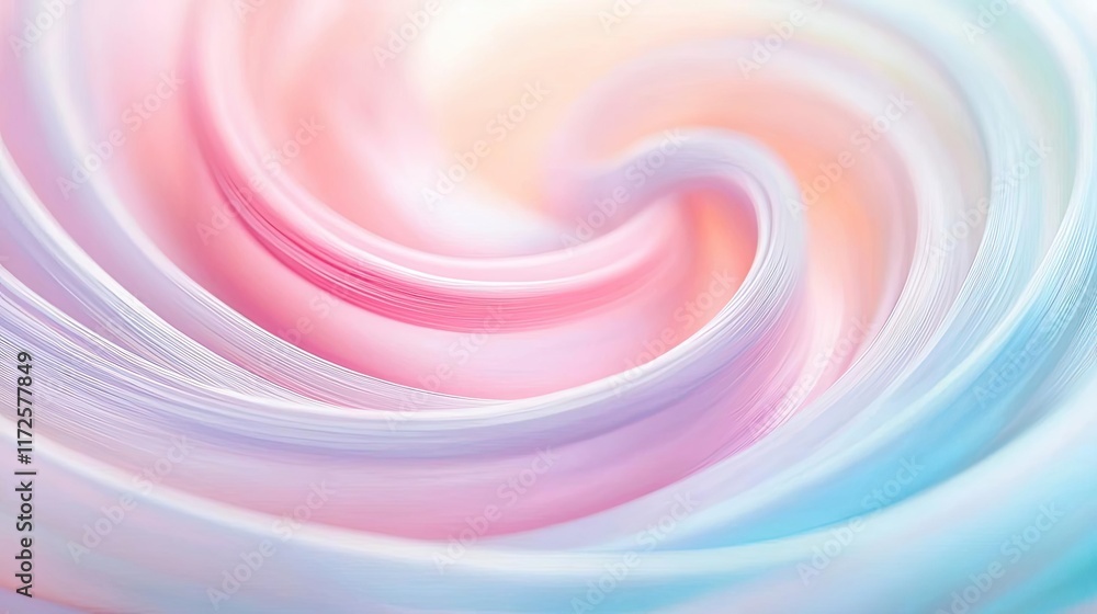 Poster Pastel abstract background idea. A smooth swirl of pastel colors creating a dreamy and serene visual effect.