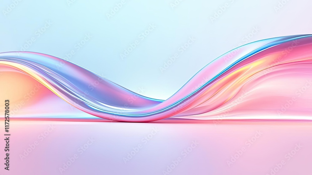 Poster pastel abstract background idea. abstract wave shapes in soft pastel colors create a soothing and mo