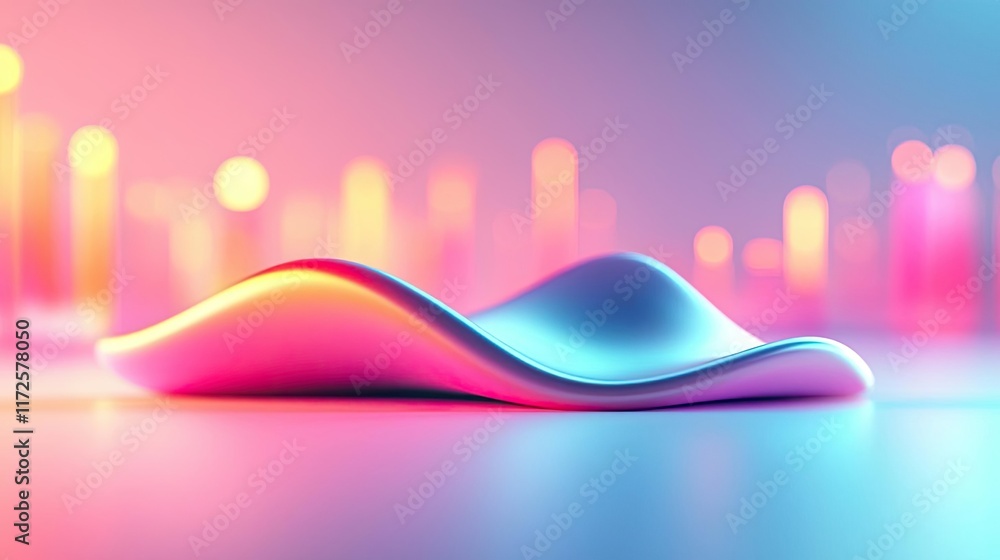 Poster pastel abstract background idea. abstract design featuring smooth curves and vibrant colors for crea