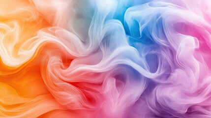 Obraz premium Rainbow Smoke: A Vibrant Abstract Display of Colorful Smoke Patterns