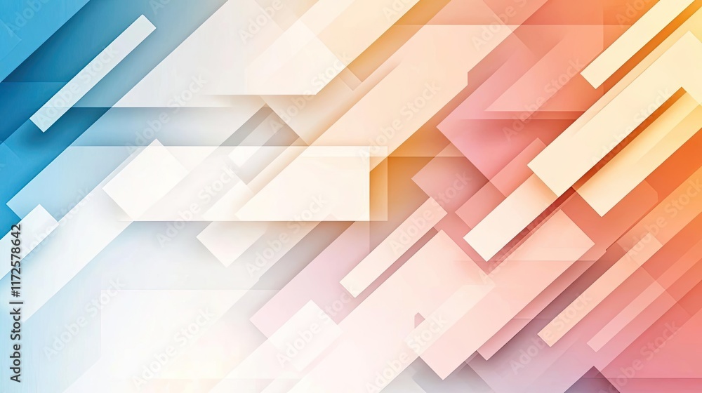 Poster pastel abstract background idea. abstract geometric shapes in vibrant colors create a modern graphic