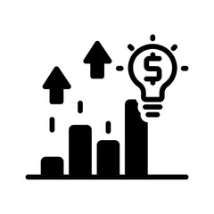 Vector black icons for Financial success