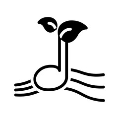 Obraz premium Vector black icons for Musical environment