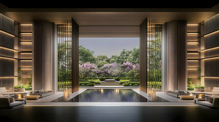 Serene 3D Lobby Illustration