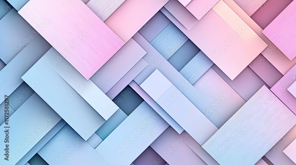 Poster pastel abstract background idea. colorful abstract geometric shapes in pastel tones creating a moder