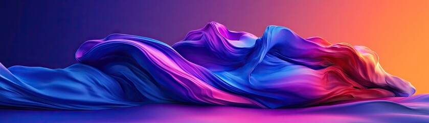 Fototapeta premium A vibrant, abstract wave of colors blending smoothly, creating a dynamic visual experience.