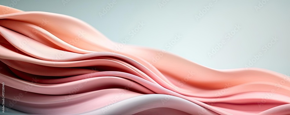 Poster Pastel abstract background idea. Soft pastel waves create a soothing and elegant visual background for design purposes.