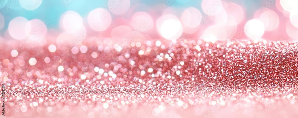 Poster glitter abstract background concept. glittering pink texture with bokeh effect for creative backgrou