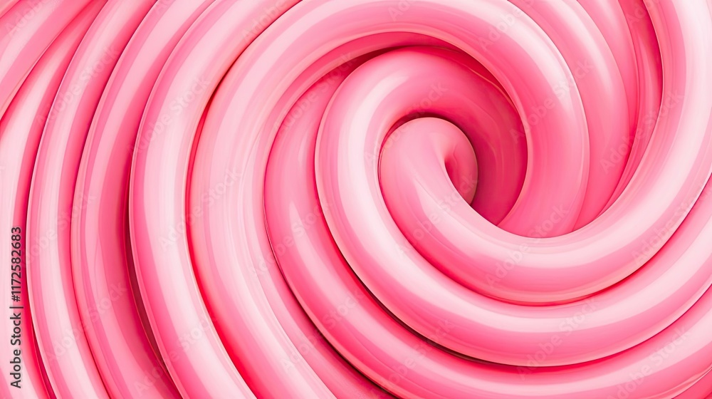 Poster neon abstract background idea. close-up of vibrant pink whipped cream, showing texture and swirl pat