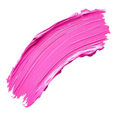Vibrant Pink Paint Stroke Isolated on White Background for Design