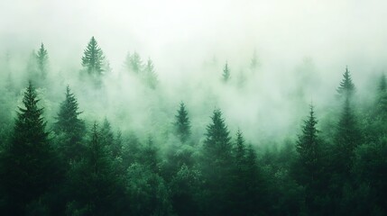A rich forest-green canvas with gradients from deep emerald to dark moss, natural and serene