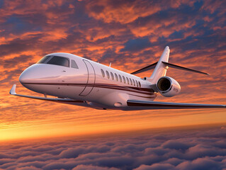 Obraz premium Sunset Flight 3D Render
