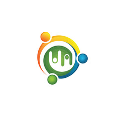 Vector Circle People Swosh Logo