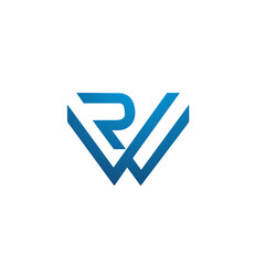 Blue Letter RW Logo Single