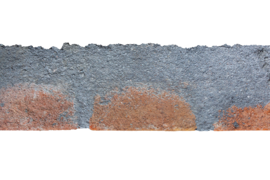 Cut Out of Brick Wall with Textured Plaster Surface - Empty Space for Text Placement and Creative Project Needs