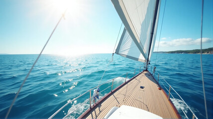 Obraz premium sailing boat on the sea