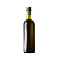Bottle of Olive Oil: A sleek, transparent bottle of olive oil, its dark glass catching the light, stands as a symbol of quality and culinary excellence. A perfect addition for food and beverages.