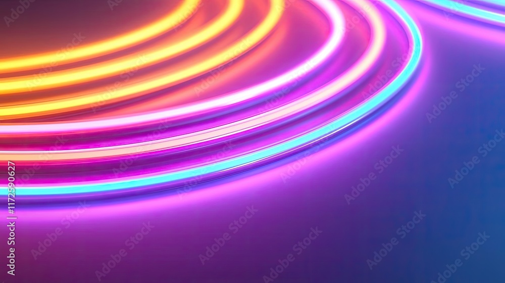 Aufkleber Neon abstract background idea. Vibrant neon lines create a dynamic abstract background with bright colors.