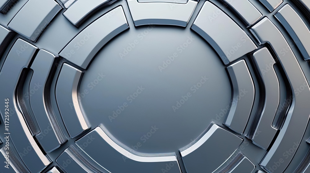Poster Metallic abstract background concept. Abstract metal design with sleek reflective surface for modern backgrounds.