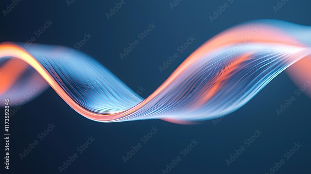 Poster Waves abstract background idea. Abstract wave patterns in blue and orange hues creating a dynamic and modern visual.