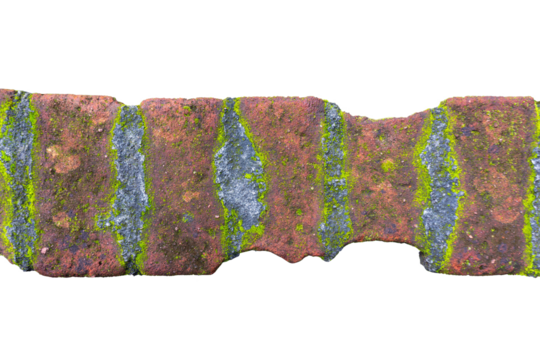 Cut Out of Brick Wall with Textured Plaster Surface - Empty Space for Text Placement and Creative Project Needs