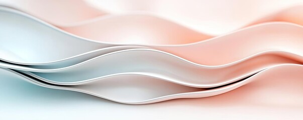 Obraz premium Waves abstract background idea. Abstract waves in soft colors create a calming and serene visual experience.