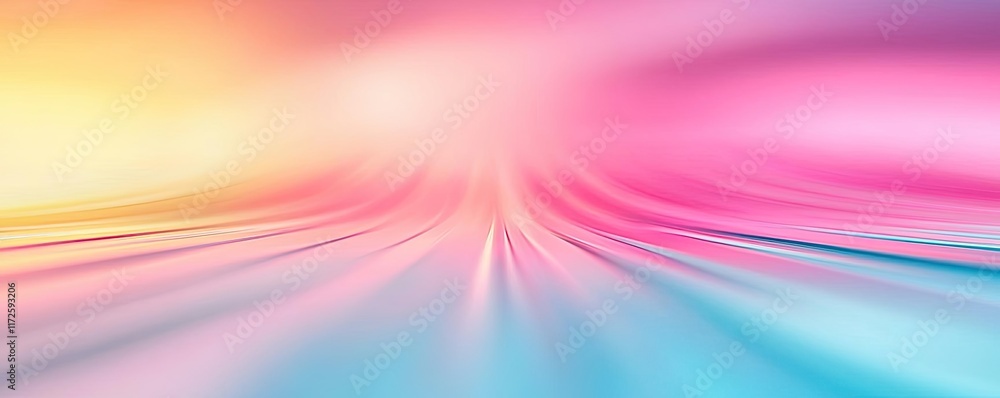 Poster splash abstract background concept. abstract colorful waves blending pink, blue, and yellow in a smo