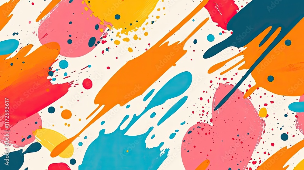 Poster splash abstract background concept. colorful abstract splash artwork perfect for modern design and c