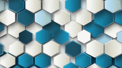 Fototapeta premium Abstract action of hexagonal patterns digital space graphic design modern aesthetic close-up view visual concept