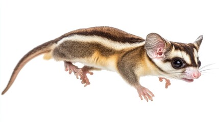 Obraz premium A sugar glider in mid-leap, showcasing its agile movement and distinctive coloration.